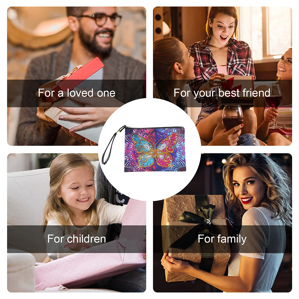 Diamond Painting Clutch DIY Special Shaped Drill PU Leather Handbag