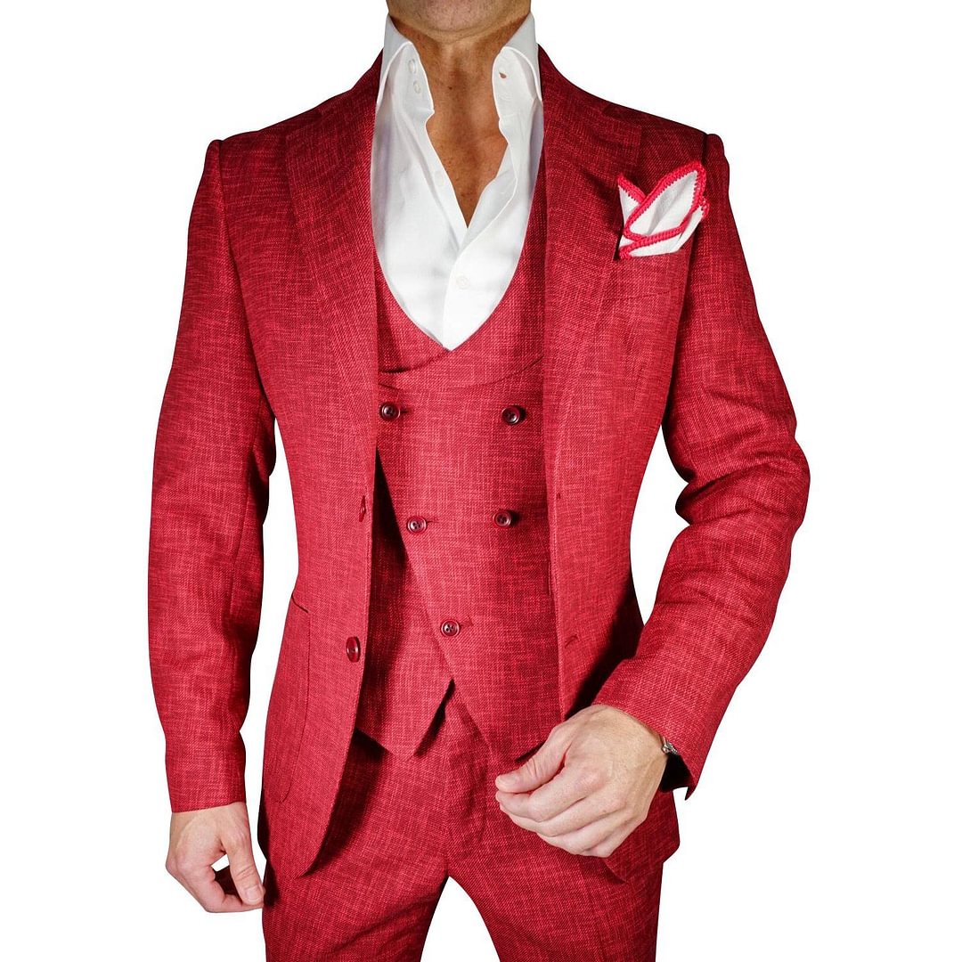 Cranberry Cardinale Lino Tweed Jacket
