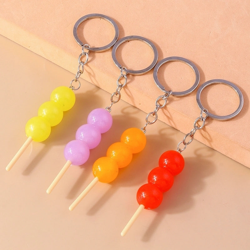 Minimalist Sugar Gourd Alloy Glass Keychain