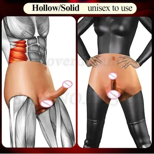 pornhint Pornhint Solid Silicone Dildo Panties Male Dick Sex Toys Women Men Underwear Penis Pants