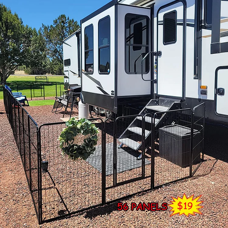 🔥kukelife🔥Docenin™Dog  Garden Fence METAL ANIMAL FENCE.(Buy 70inch 56 panels and get 6 extra fence storage bags, each bag can hold 10 panels)