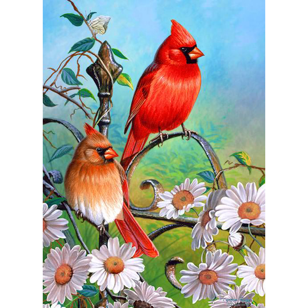 

40*30CM - Round Drill Diamond Painting - Bird, 501 Original
