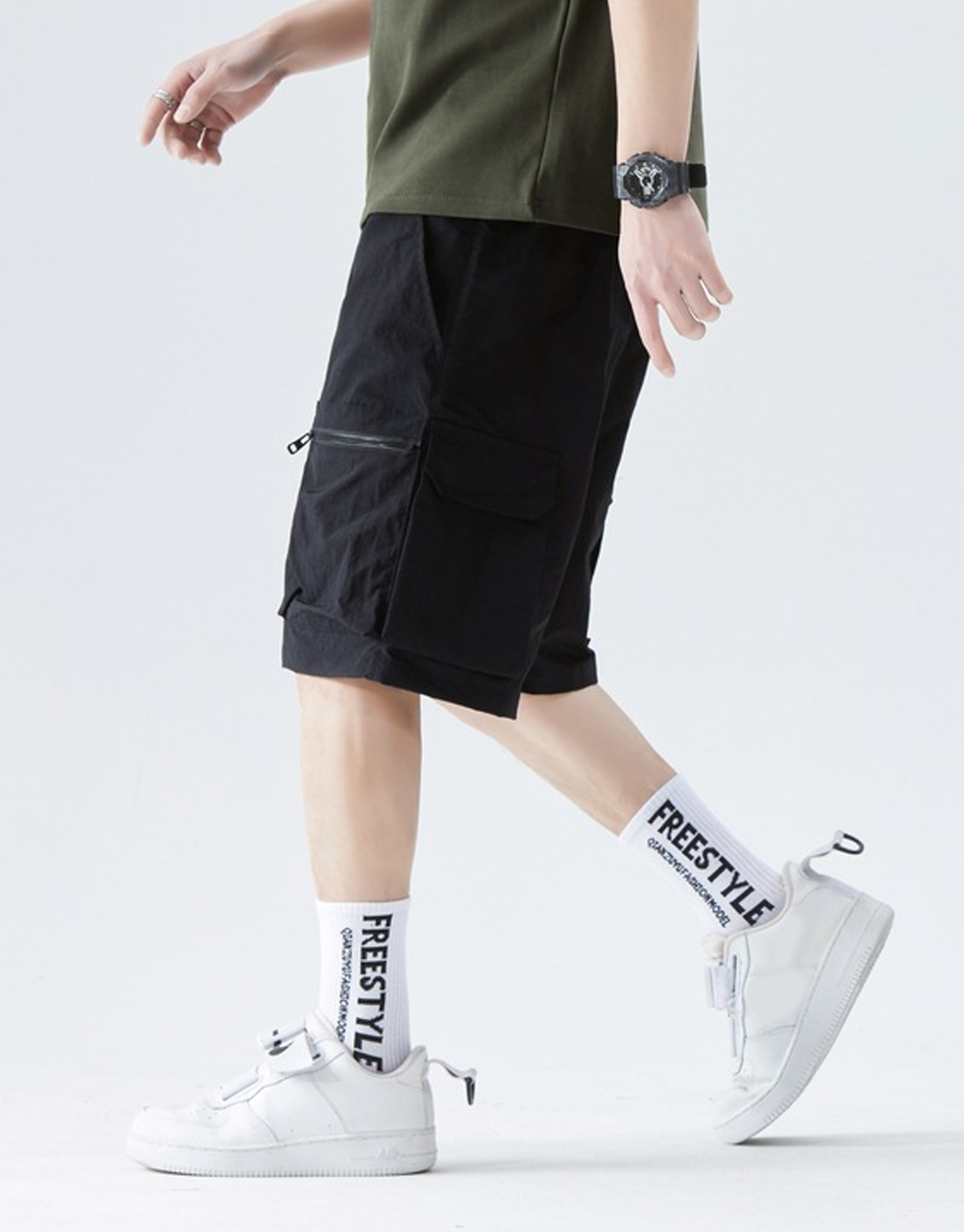 Multi-pocket Cargo Shorts / TECHWEAR CLUB / Techwear