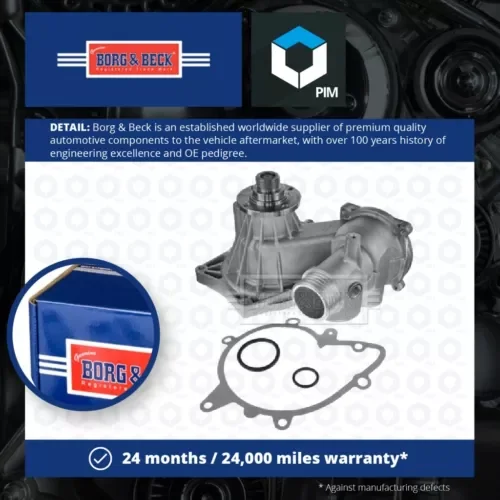 Water Pump fits BMW 540 E39 4.4 96 to 03 Coolant B&B 1742598 1742647 11510393340 Parts