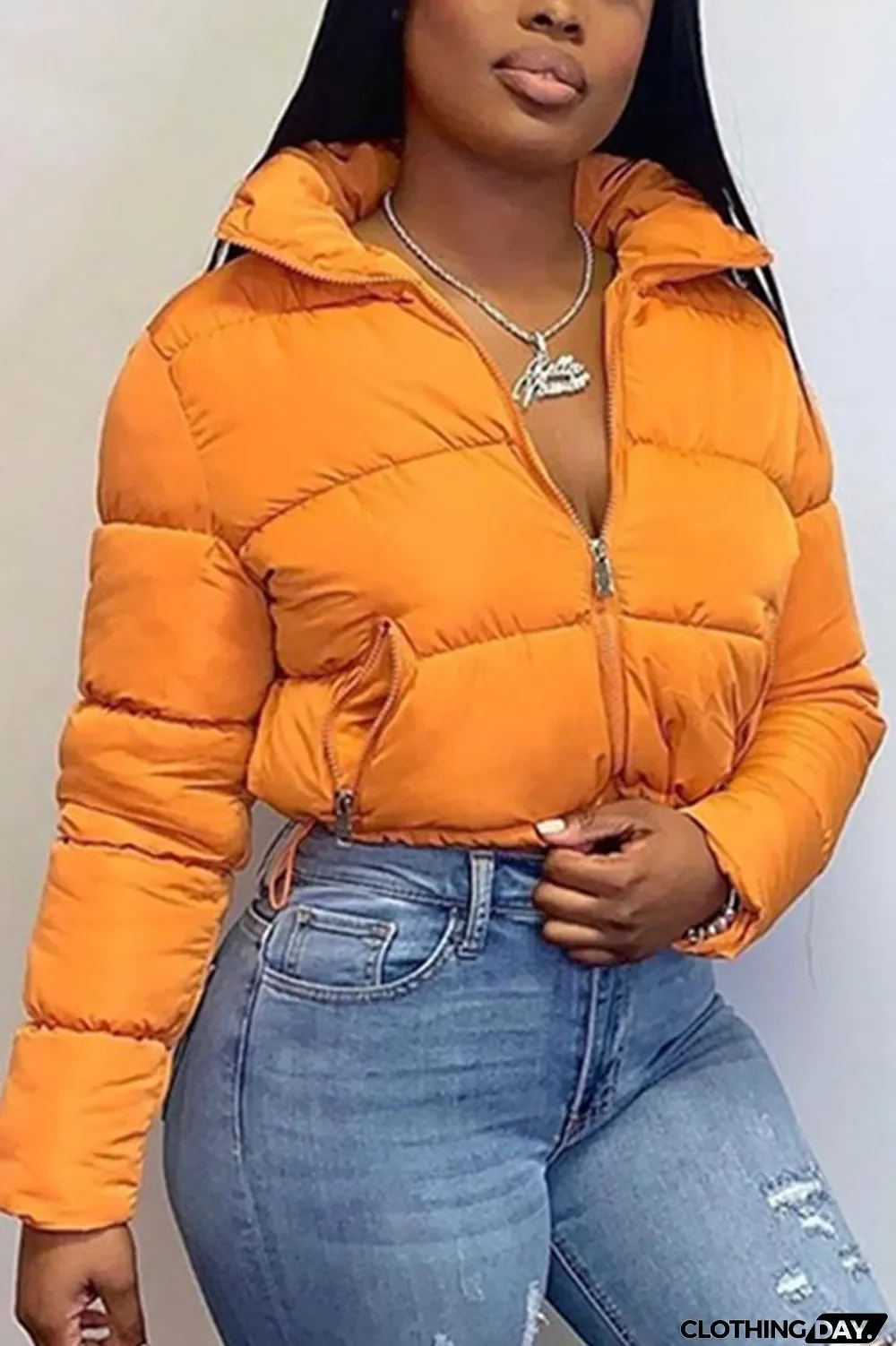 Black Casual Solid Turndown Collar Outerwear