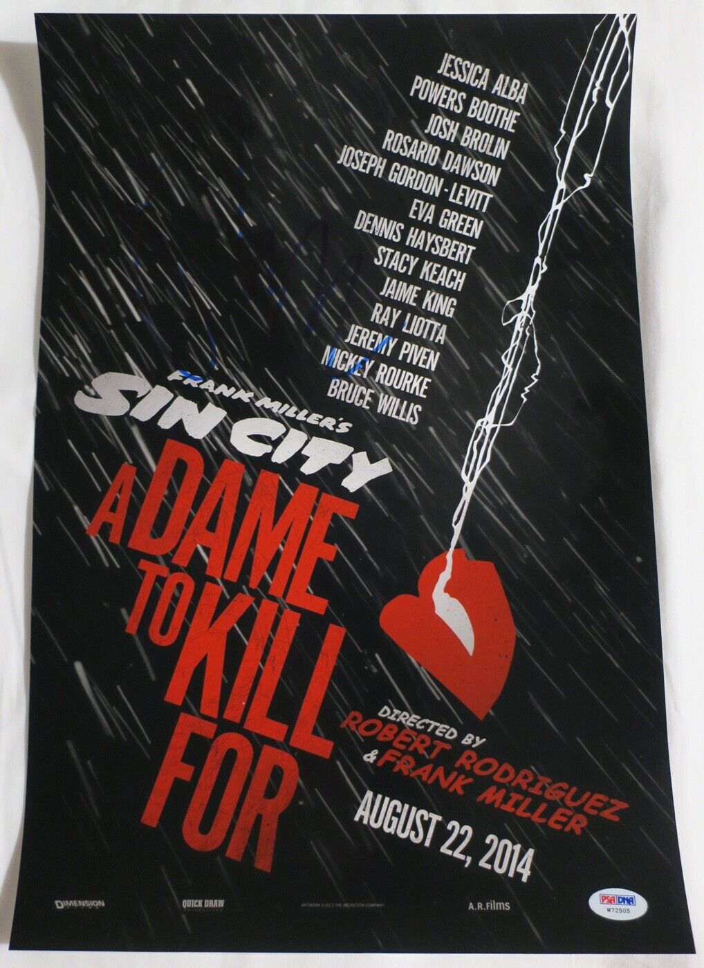 Robert Rodriguez Signed Sin City Autographed 12x18 Photo Poster painting PSA/DNA #W72505