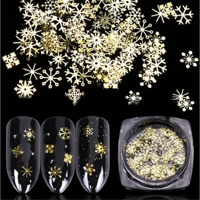 Multicolor Snowflake Nail Art Decoration Mixed DIY Nail Art Christmas Sequins Sequins 3D Jewelry Nail Art Accessories