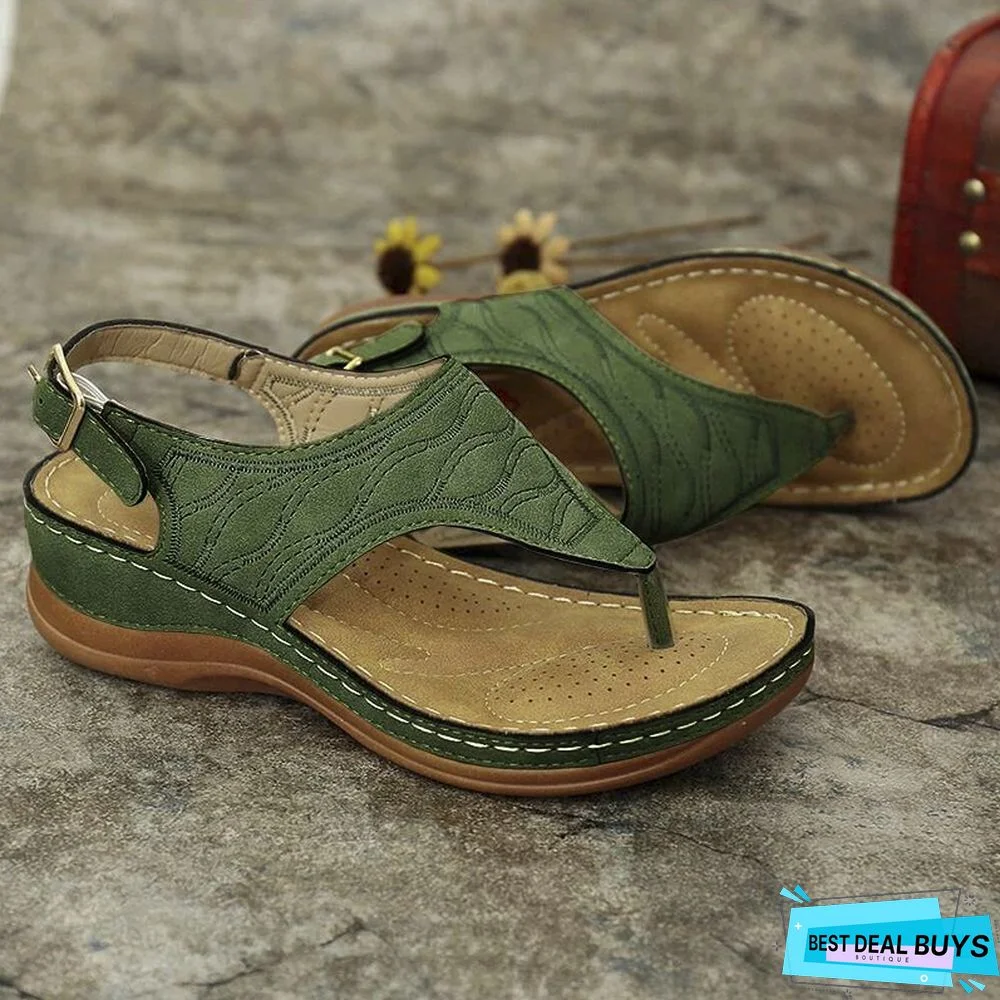 Embroidery Holiday Sandals