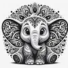 Silhouette Dumbo-11CT Stamped Cross Stitch 40*40cm/15.75*15.75in tapestrymarket