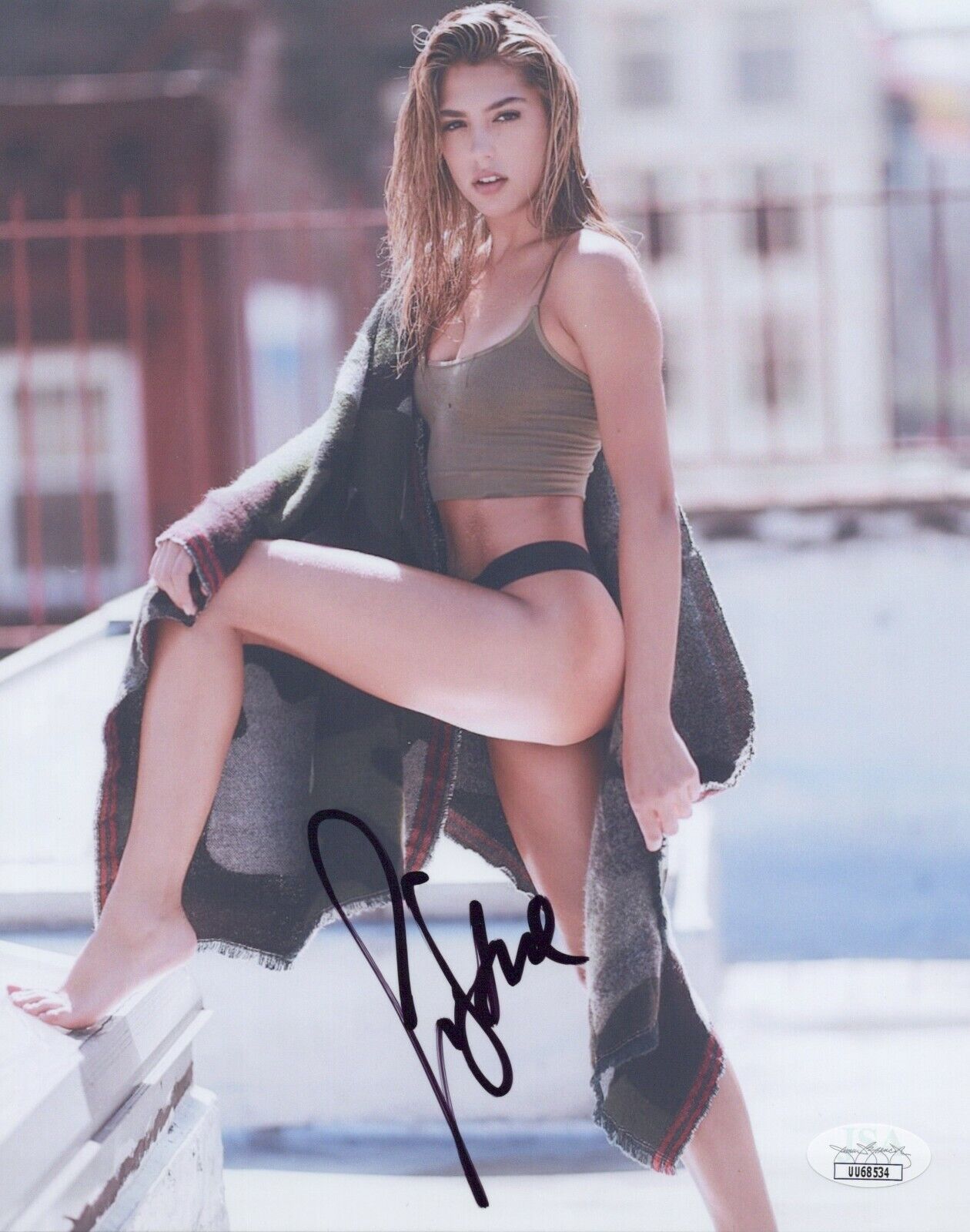 Sistine Stallone Signed 8x10 Actress Model Authentic Autographed Photo Poster painting JSA COA