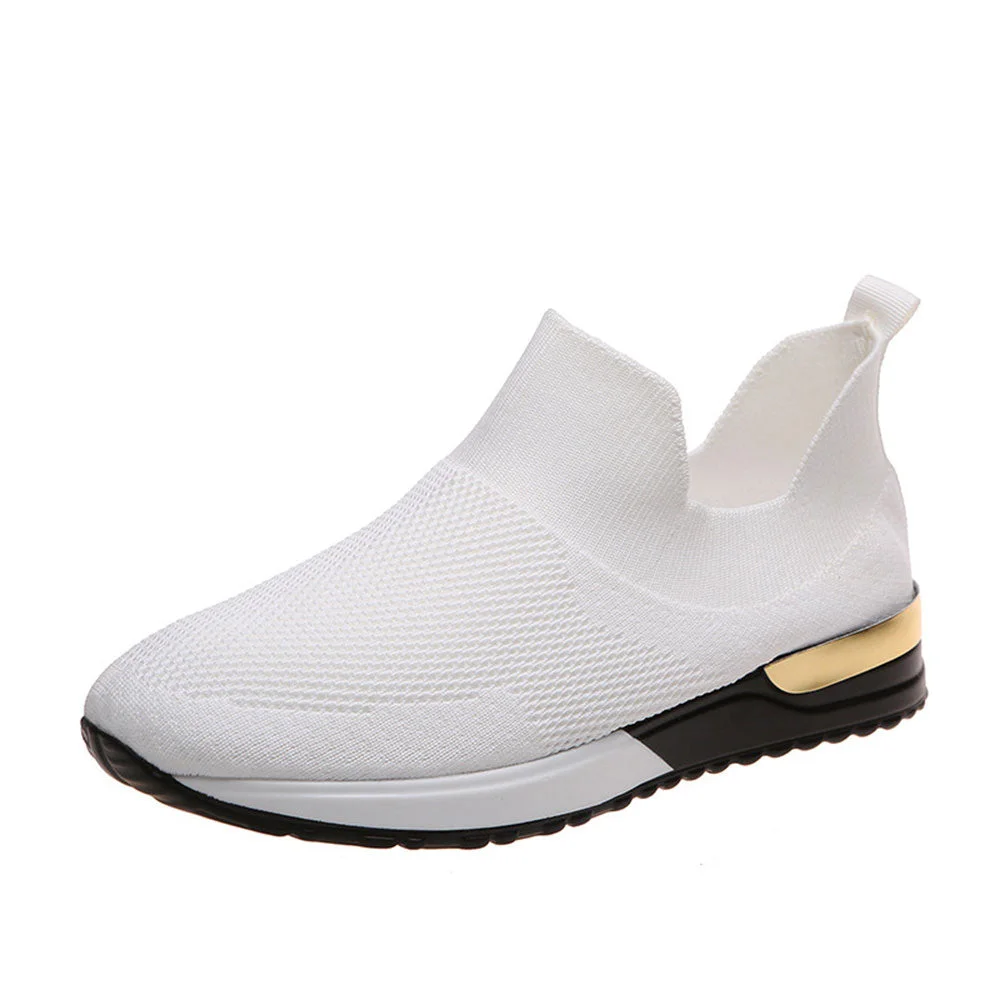 Smiledeer Flyknit Slip-On Breathable Stretch Shoes