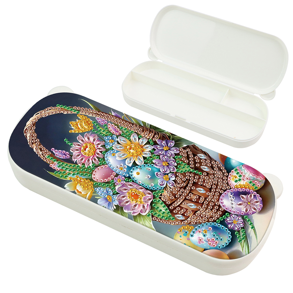 Easter Diamond Painting Storage Box Wooden Jewelry Case for Adults Beginners