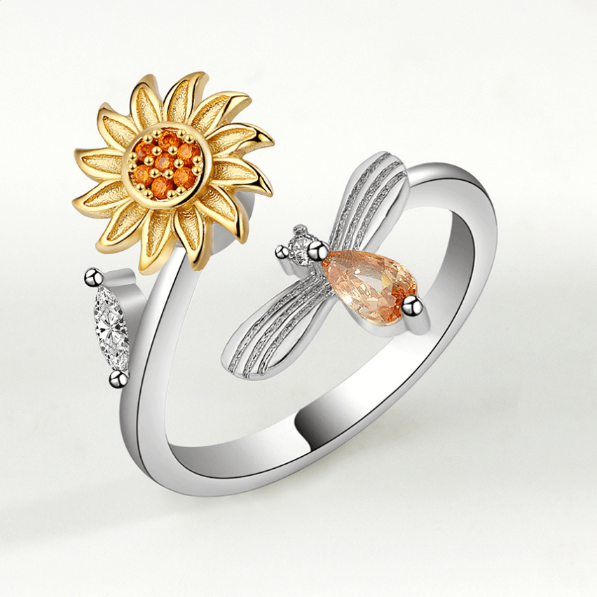 Bees Crystal Rotate Rings