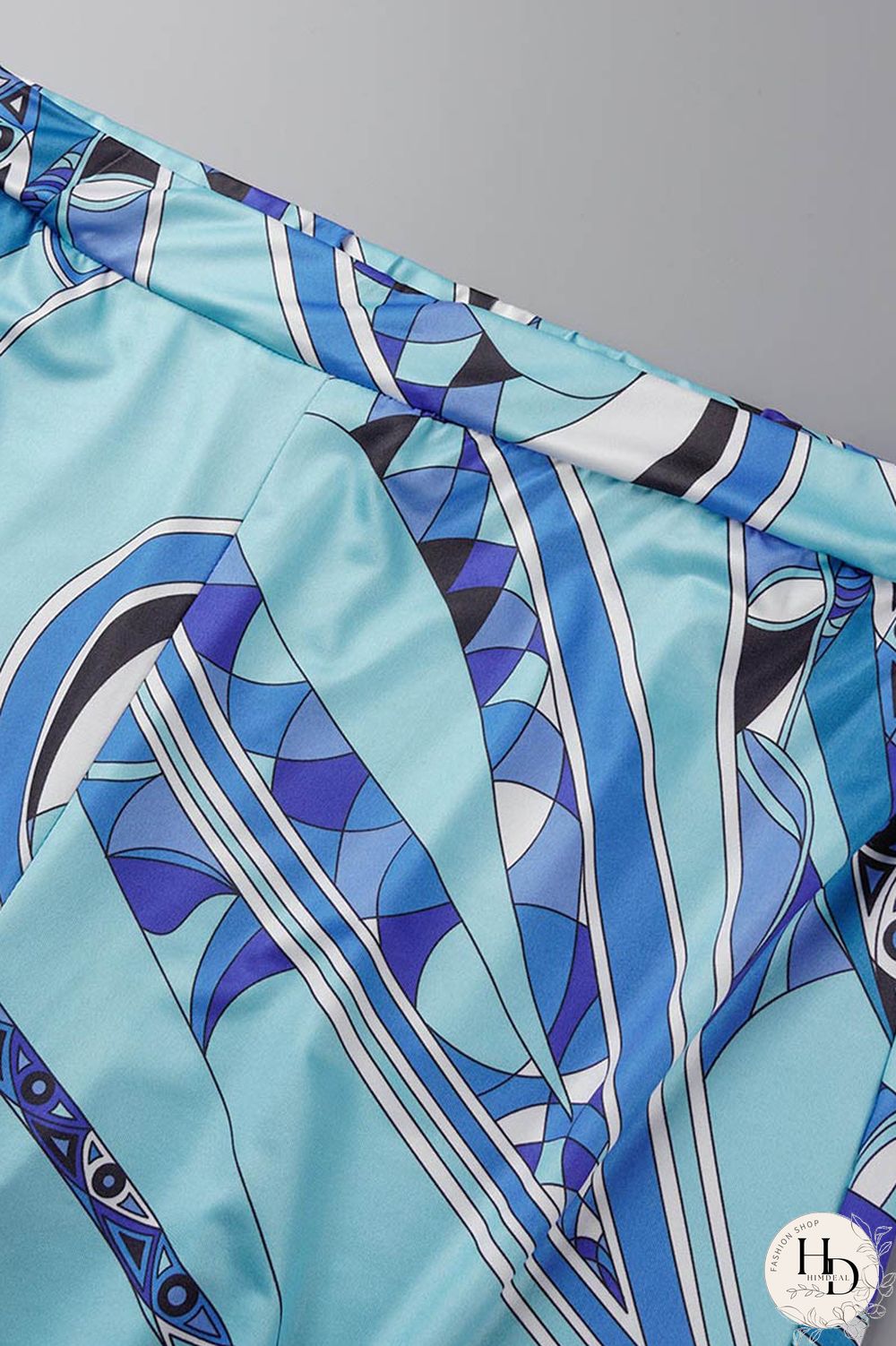 Yellow Casual Print Patchwork Off the Shoulder Long Sleeve Two Pieces