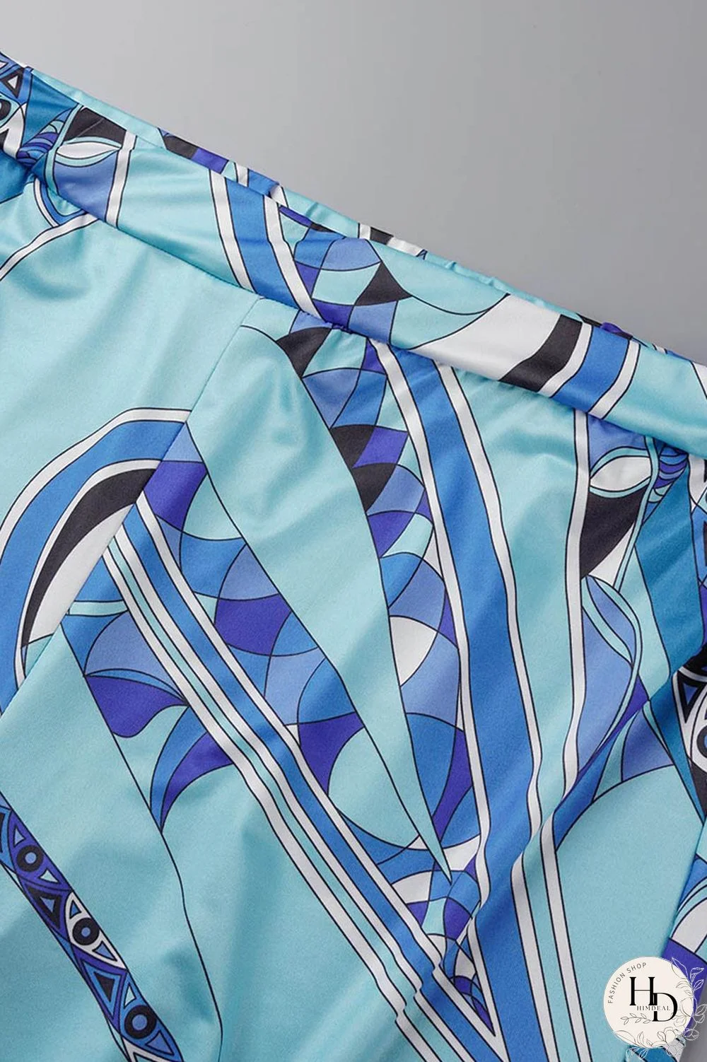 Yellow Casual Print Patchwork Off the Shoulder Long Sleeve Two Pieces