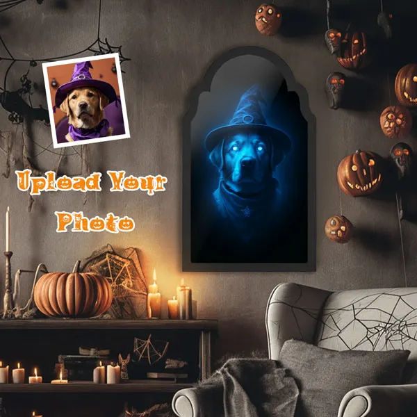 Custom Pet Halloween Haunted Mirror Personalized Face Magic Mirror Gifts For Halloween