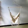 Outdoor Tassels Hammock Garden Patio White Cotton Swing Chair Hanging Bed