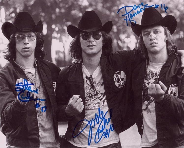 REPRINT - HANSON BROTHERS Charlestown Chiefs 8 x 10 Photo Poster painting Poster RP Man Cave