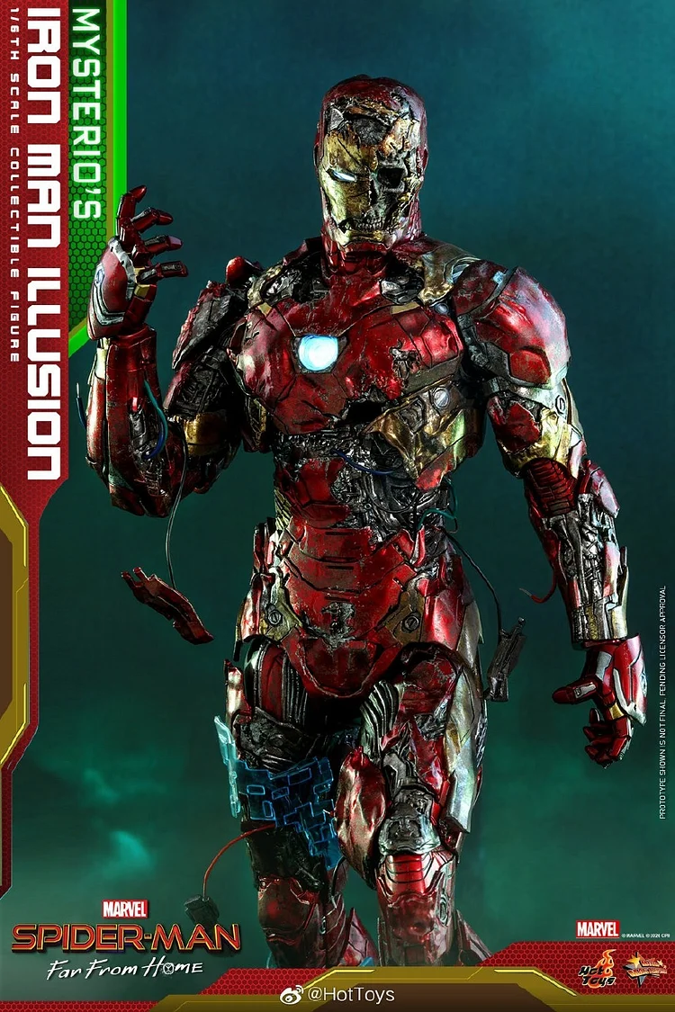 【IN STOCK】Hot Toys MMS580 Spider Man Far From Home Mysterio's Iron Man Illusion 1/6 scale Collectible Figure