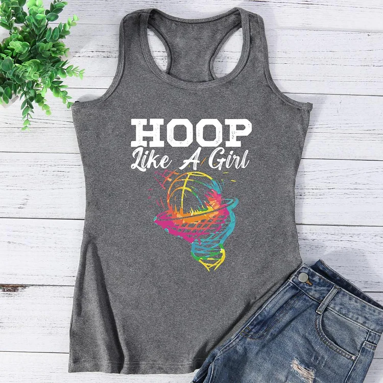 Basketball Girl Hoop Junkie Sport Lover Basketball Vest Top-Annaletters