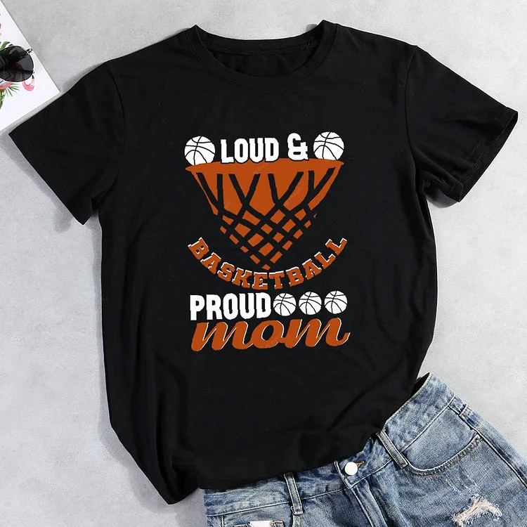 basketball mom Round Neck T-shirt-Annaletters