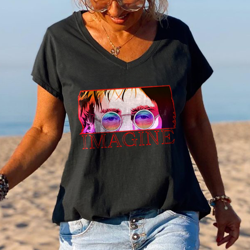 Imagine Graphic Printed Hippie T-shirt