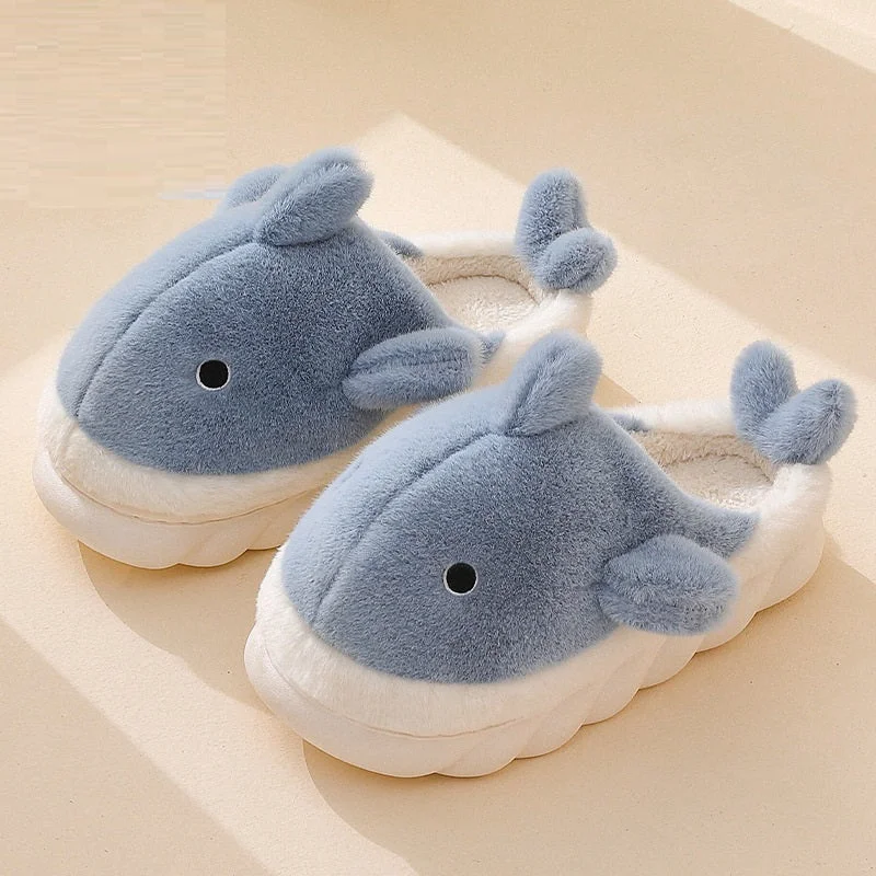Ultra Warm Plush Shark Slippers - Women's
