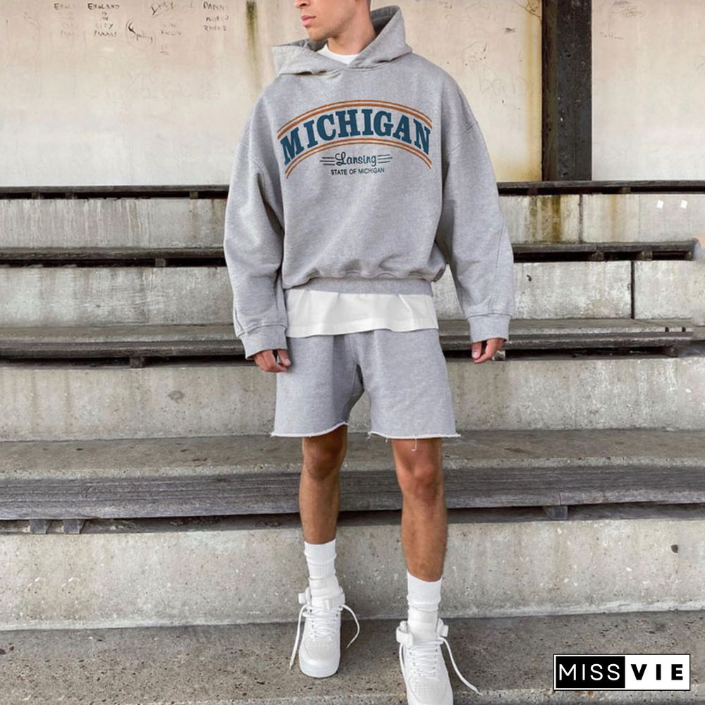 Retro Men's Michigan Oversized Hoodie