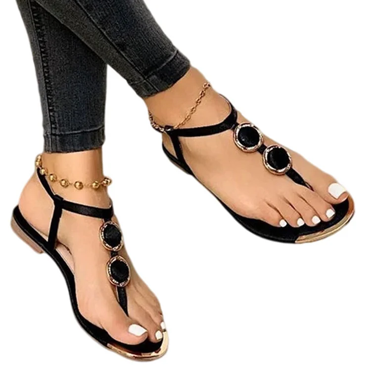 Non-slip Wear-resistant Flat Heel Flip Flops Breathable Lightweight Sandals-Annaletters