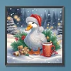 Diamond Painting - Partial Special Shaped Drill - Winter Xmas Duck(Canvas|30*30cm)