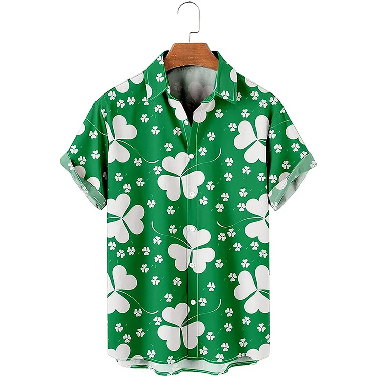 BrosWear St Patrick's Day Men'S Short Sleeve  Shirt