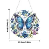 (US Only)2D Flat DIY Butterfly Diamond Art Pendant Window Hanging Art for Home Decor