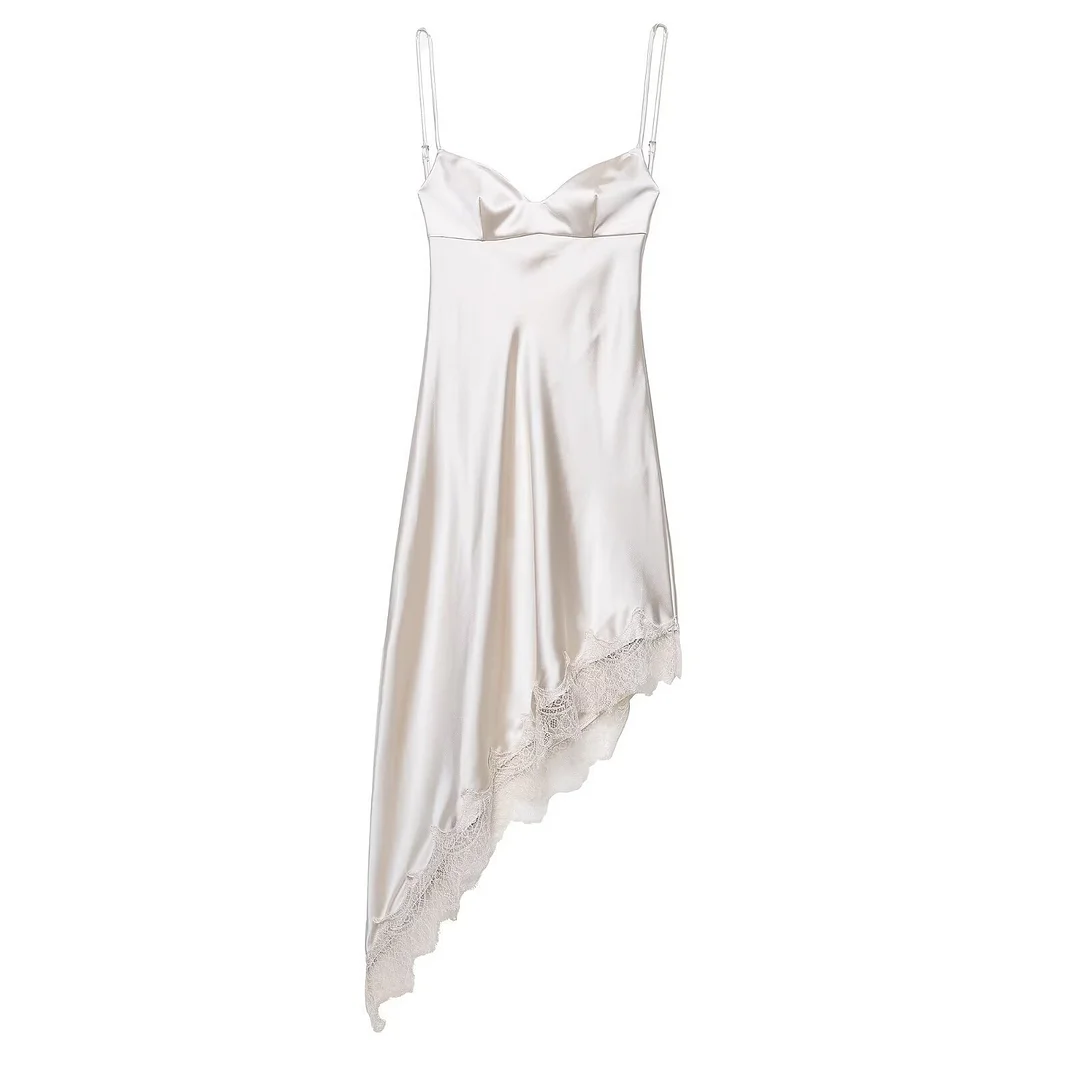 Nigikala Nigikala New Fashion Temperament Lace Silk Texture Dress 4772241