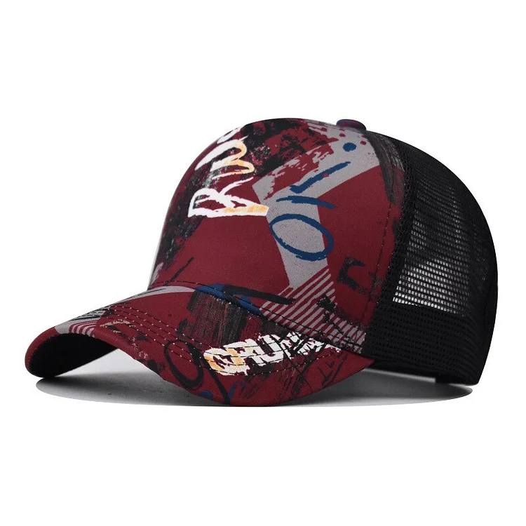 UOHSUHZEA OutdoorGradual Color Number 63 baseball cap Mens and Womens Plaid Tequila HatHip Hop Driver Hat