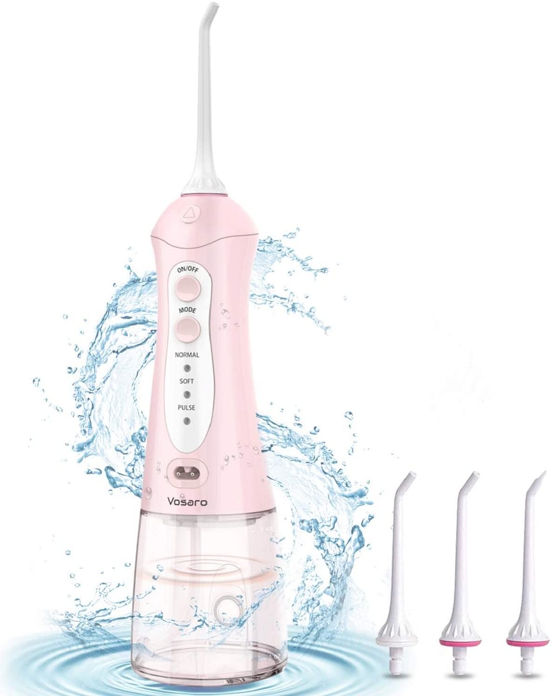 Cordless Water Flosser Teeth Cleaner, Portable Oral Irrigator Dental Pink Water Flossers