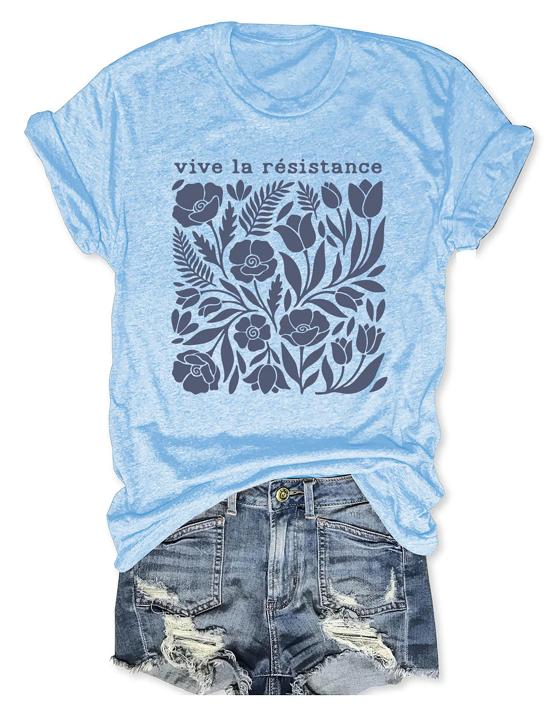 Vive La Resistance Floral T-shirt
