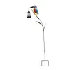 Solar Powered Kingfisher Garden Stake Lantern Outdoor Warm LED Decor