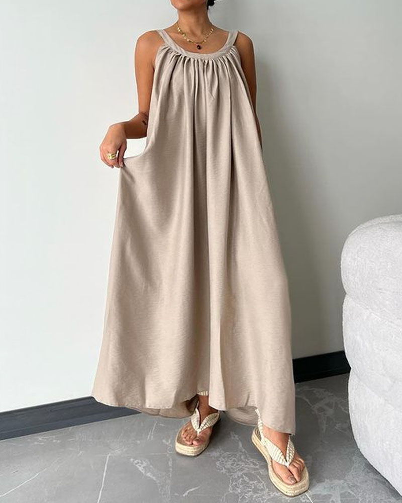 Casual Solid Color Loose Dress-Neogeekshirts:luchamp