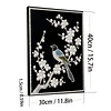 DIY Pearl Painting Magpie with Frame for Home Wall Decor(30x40cm)