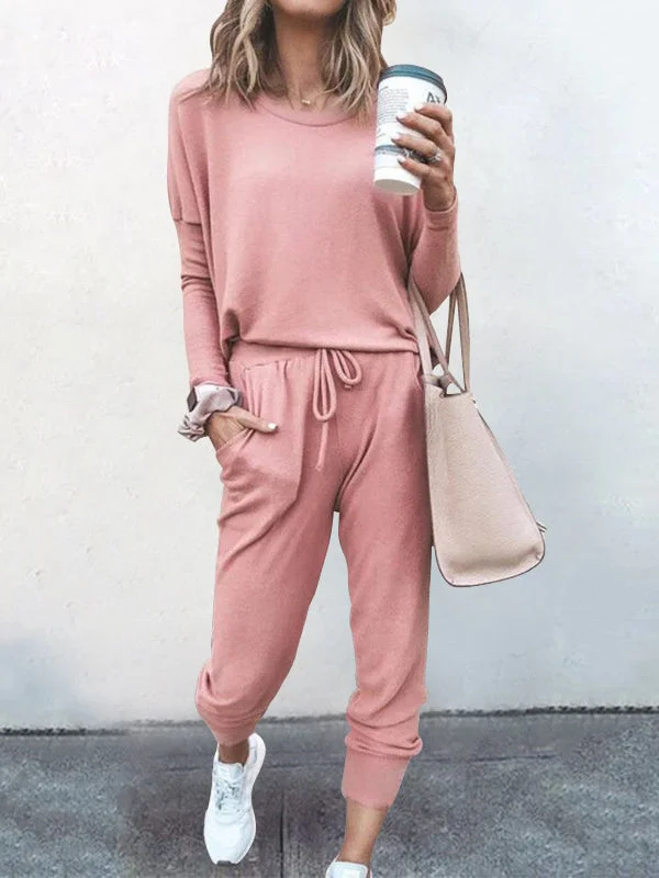 Women Half Sleeve V-neck Solid Color Dress