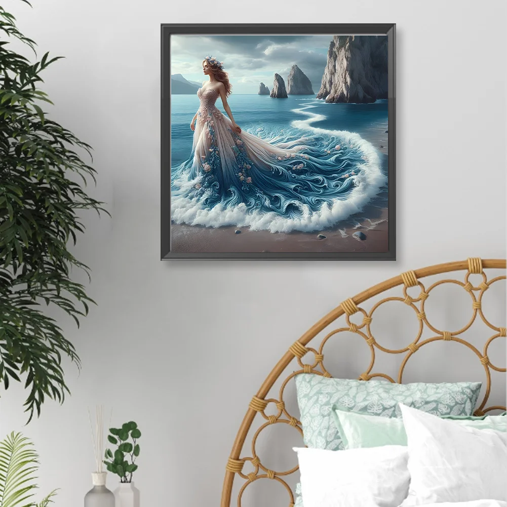 Diamond Painting - Full Round Drill - Gorgeous Skirt Beauty(Canvas|40*40cm)