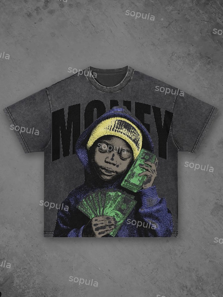 Money Is Important To Us Washed T Shirt - SOPULA