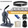[US Local Warehouse] Semi Automatic Tarpaulin Eyelet Press with 5000Pcs Metal Eyelets 10mm Hand Press Eyelet Grommet Machine for Fabric Leather Banners DIY Projects