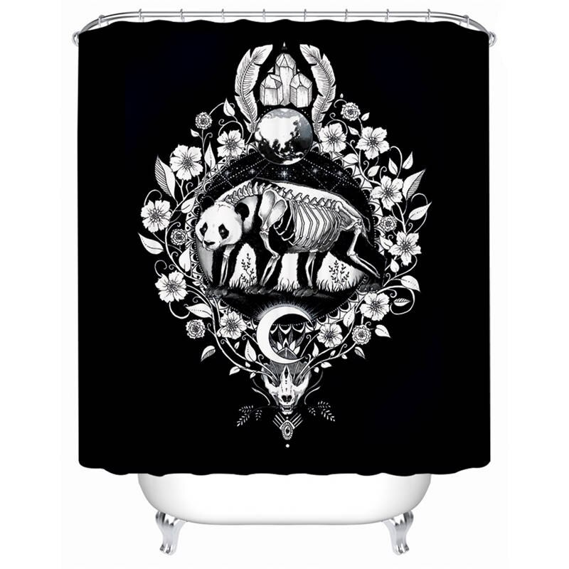 

Panda Black - Print Shower Curtain, 180*200cm, 501 Original