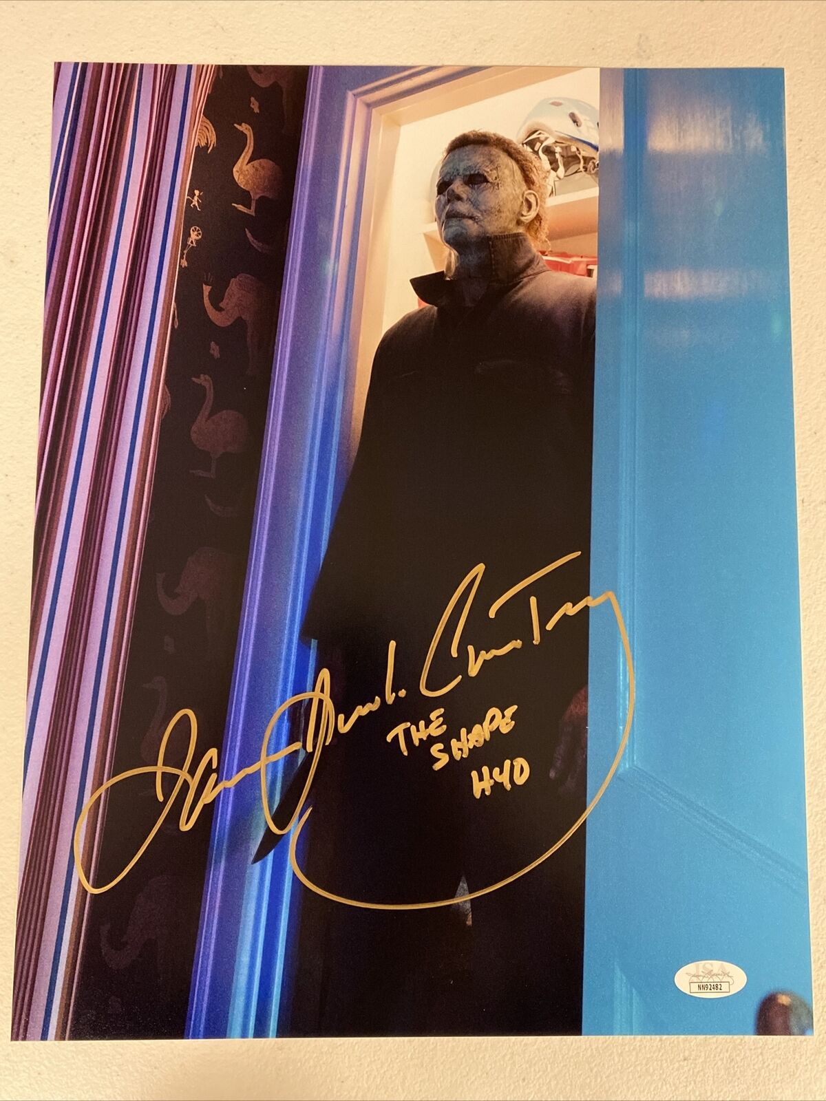 JAMES JUDE COURTNEY MICHAEL MYERS SIGNED AUTOGRAPHED 11X14 Photo Poster painting EXACT PROOF JSA