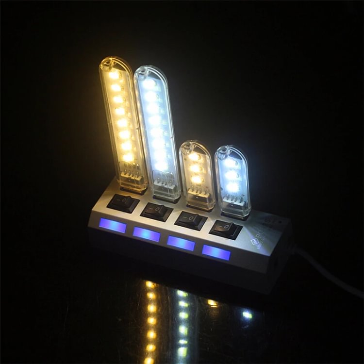Transparent LED Portable USB Night Light