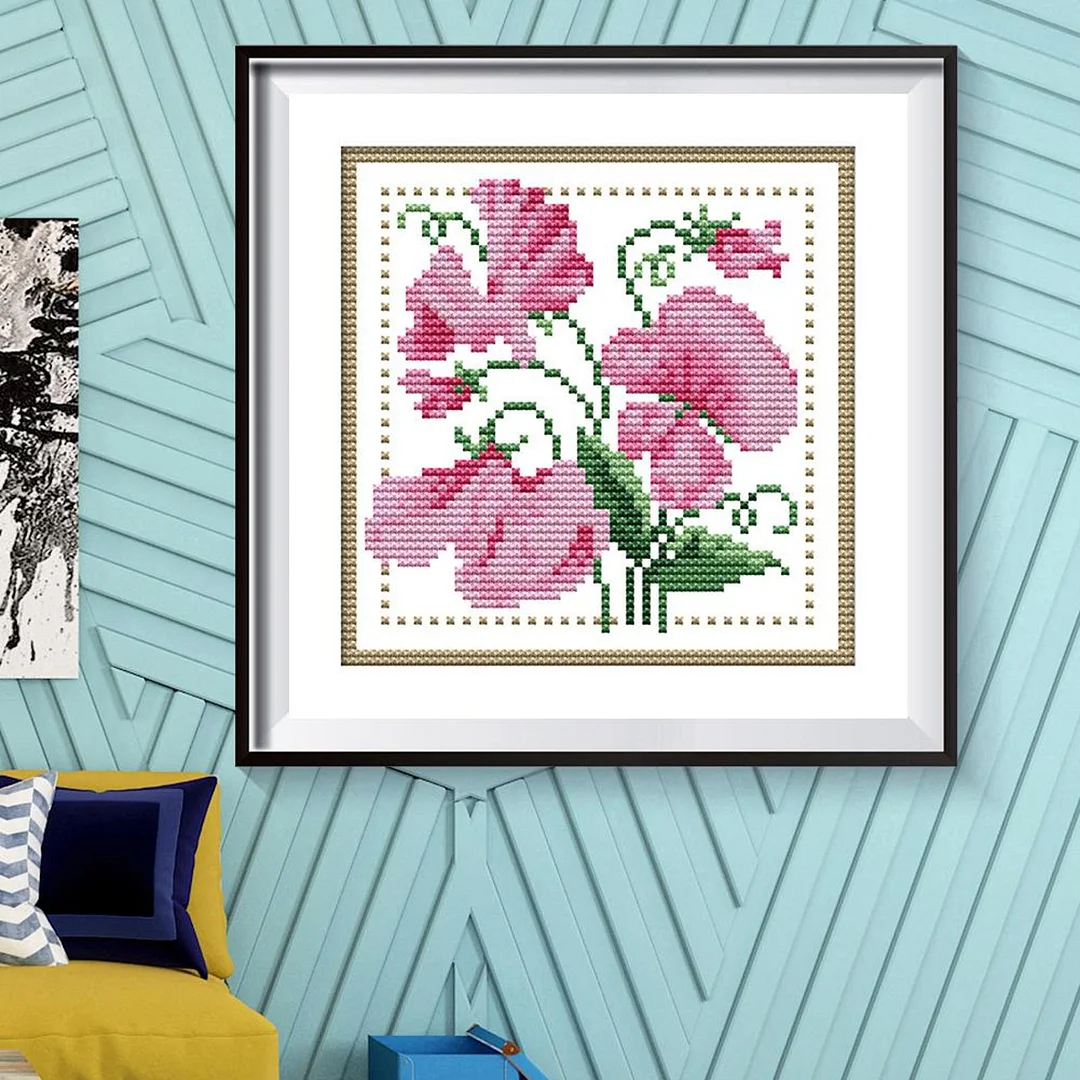 Partial Cross Stitch Kit April 14CT Counted DIY Needlework Decor (H426)