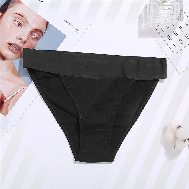 M-XL Women Cotton Underwear Panties Sexy Briefs for Female Underpants Solid Color Women Intimate Lingerie Cotton Panties
