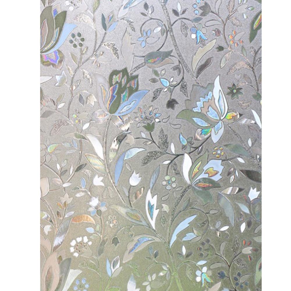 

No-Glue Static Window Film 3D Tulip Frosted Glass Stickers Decor, 501 Original