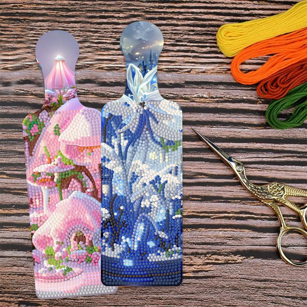 4Pcs Flowers Grasses 5D Diamond Painting Tray Art Craft for Home Kitchen Decor